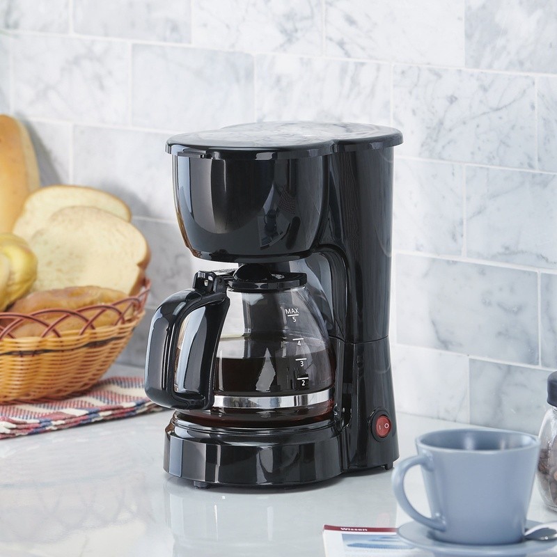 5 Cup Drip Coffee Maker Automatic Shut Off Small Coffee Machine Home Use