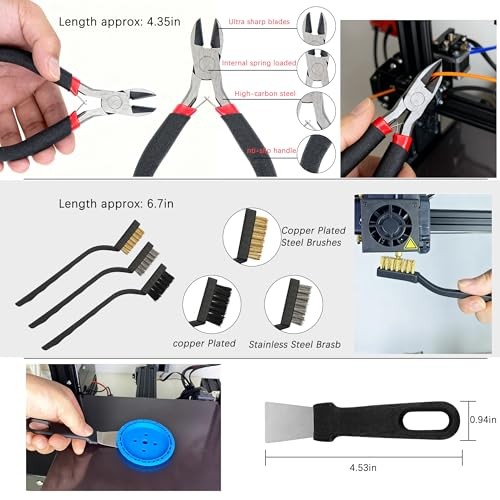 80-in-1 3D Printer Tools Kit with Cutting Mat, Storage Bag, Nozzle Cleaner,