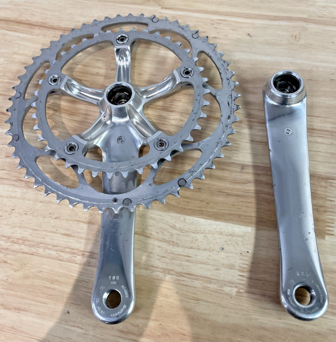 Shimano Ultegra 170mm FC6500 v1 Octalink 53/39T road double crankset 130BCD