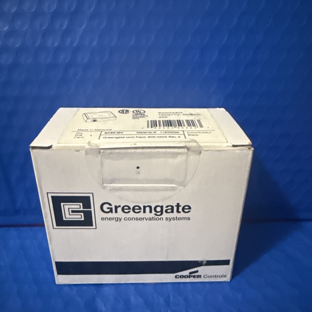 Cooper SP20-MV Greengate Switch Pack 20 Amp 120/277V 50/60 Hz Appliance Control