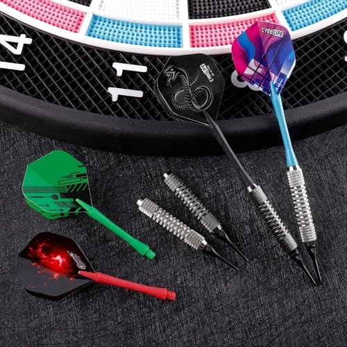 Darts Plastic Tip - 18pcs Soft Tip Darts Set for Electronic Dart Board