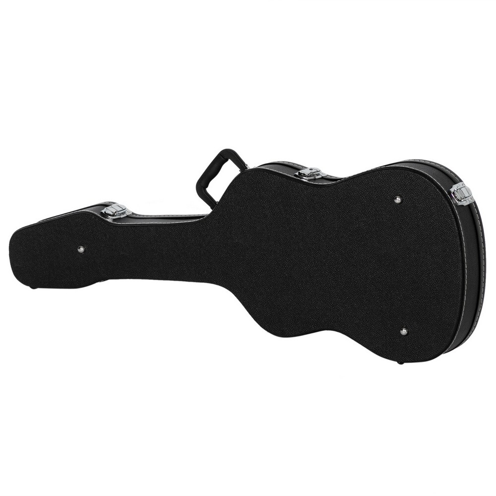 Black Lockable Strat and Tele Hard Shell Electric Guitar Case, Plush Interior