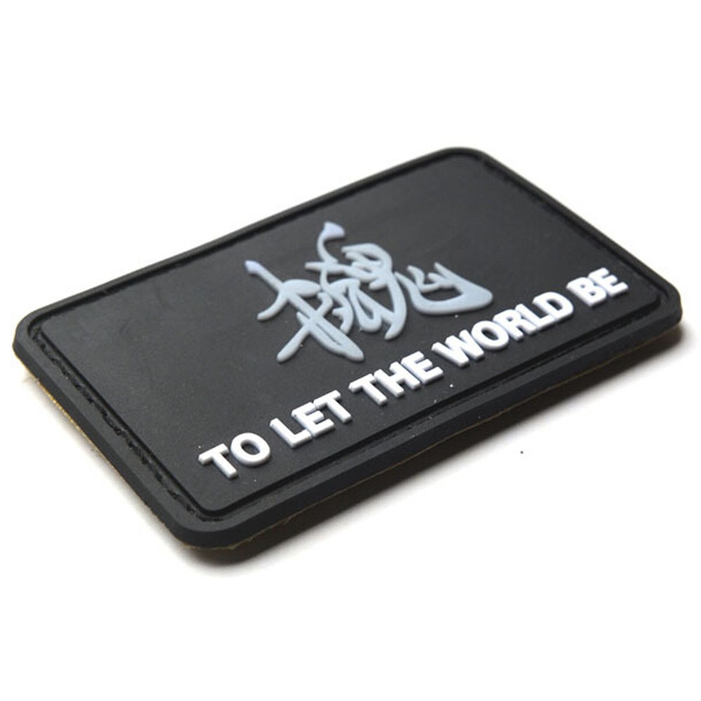 METAL GEAR SOLID TO LET THE WORLD BE ARMY PVC RUBBER HOOK LOOP PATCH BADGE