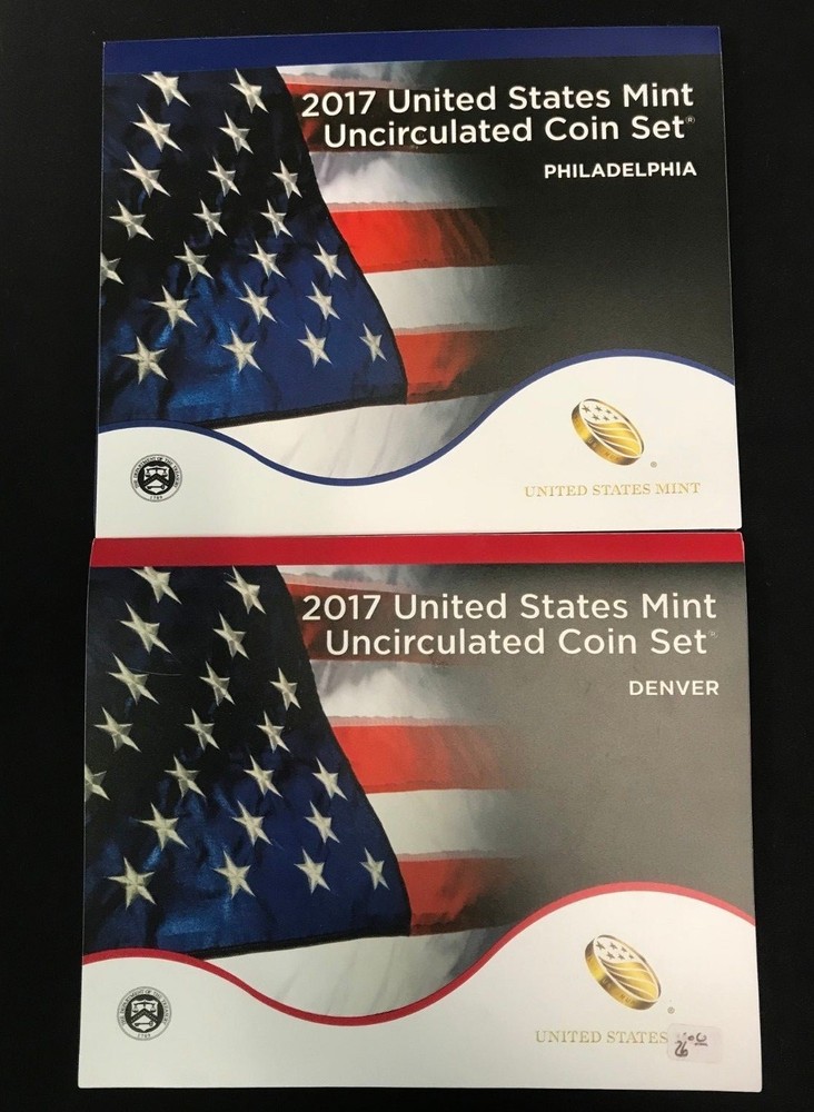 2017 Mint Set. Complete 20 coin set includes 10 each D and P Mints.