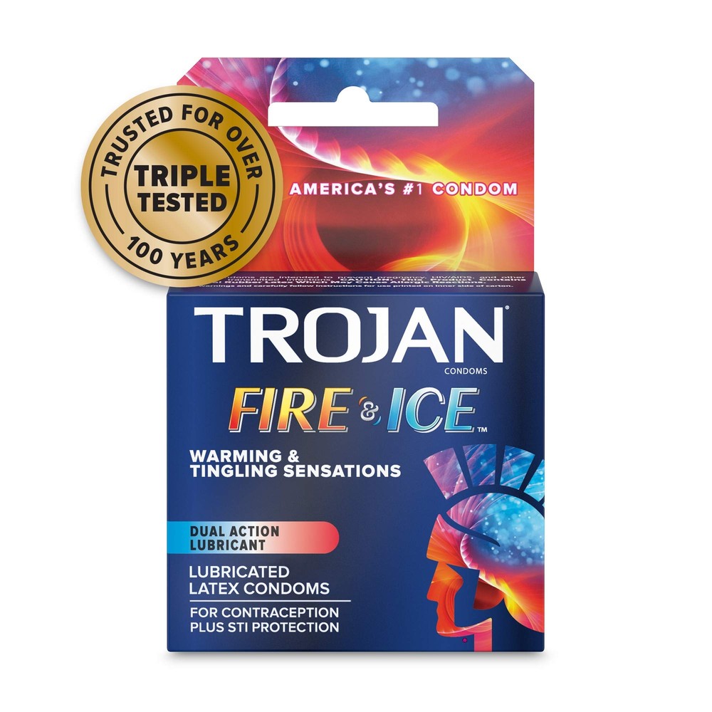 Trojan Fire & Ice Condoms 3 Pack