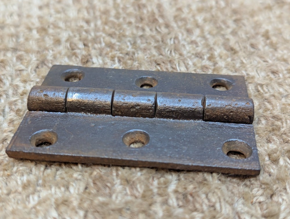 2 1/8" x 3" Antique Cast Iron Butt Hinge Door Hardware