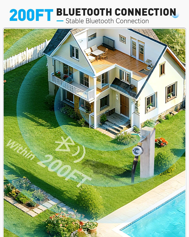 Bluetooth Water Timer, Sprinkler Timer for Garden Hose, Smart Automatic Irrigati