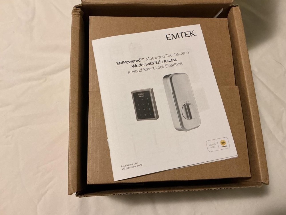 Emtek Empowered Motorized Touchscreen Keypad Smart Deadbolt, EMP1101US19, Black