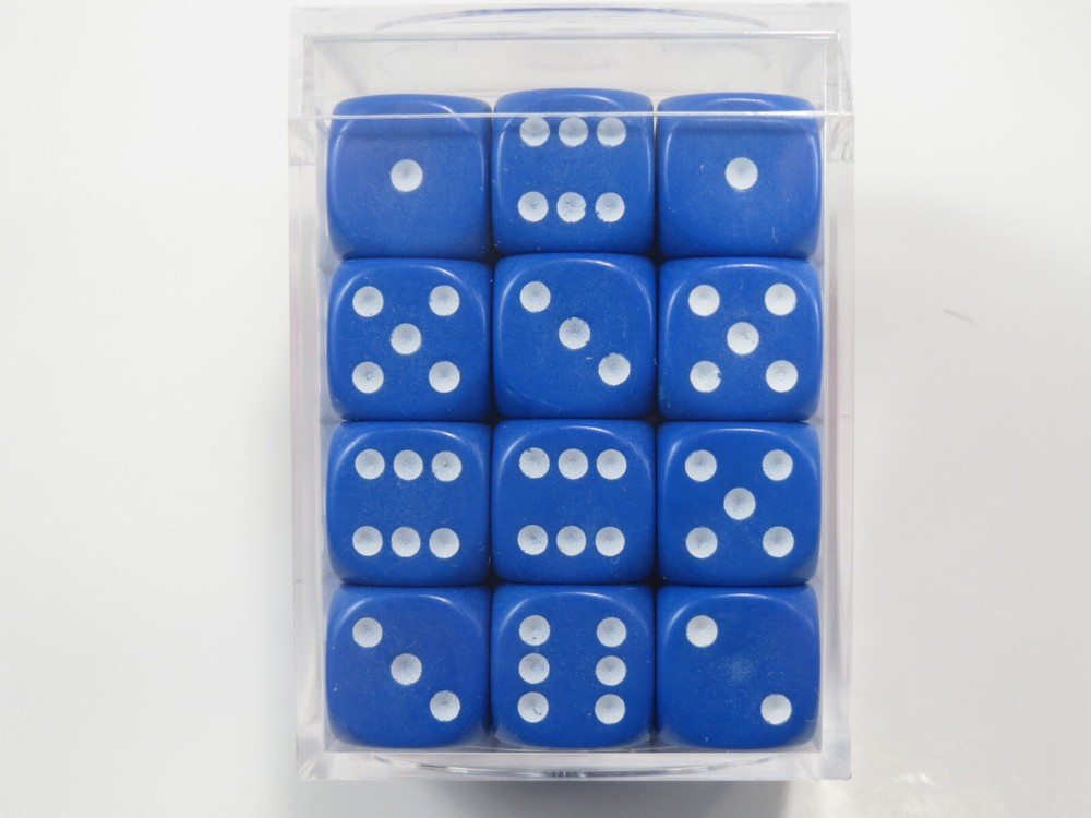 NEW Dice Cube Set of 36 D6 (12mm) - Opaque Blue