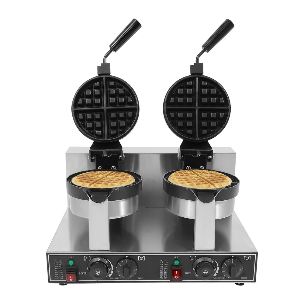 Double Head Waffle Maker Electric Digital Muffin Baker Waffle Making Machine NEW