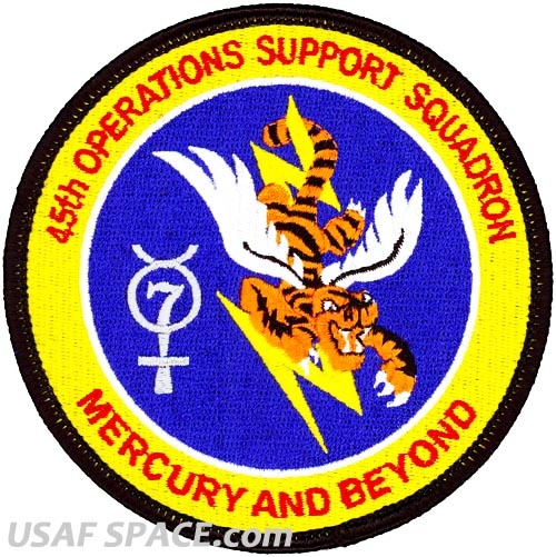 USAF 45th OPERATIONS SUPPORT SQ. - MERCURY & BEYOND - ORIGINAL VEL SPACE PATCH