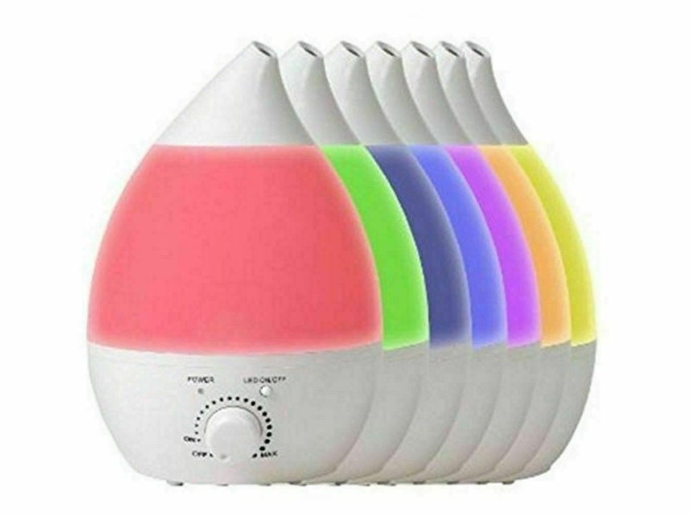 Remedies Rainbow Cool Mist Color Changing Aromatherapy Diffuses Humidifier NEW