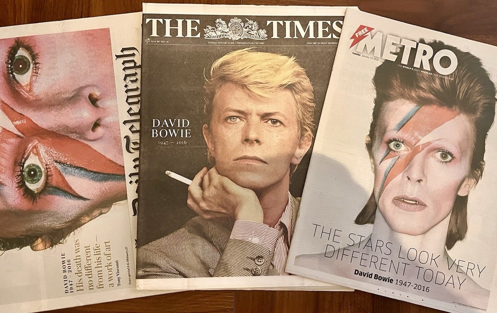 David Bowie Death Newspaper UK