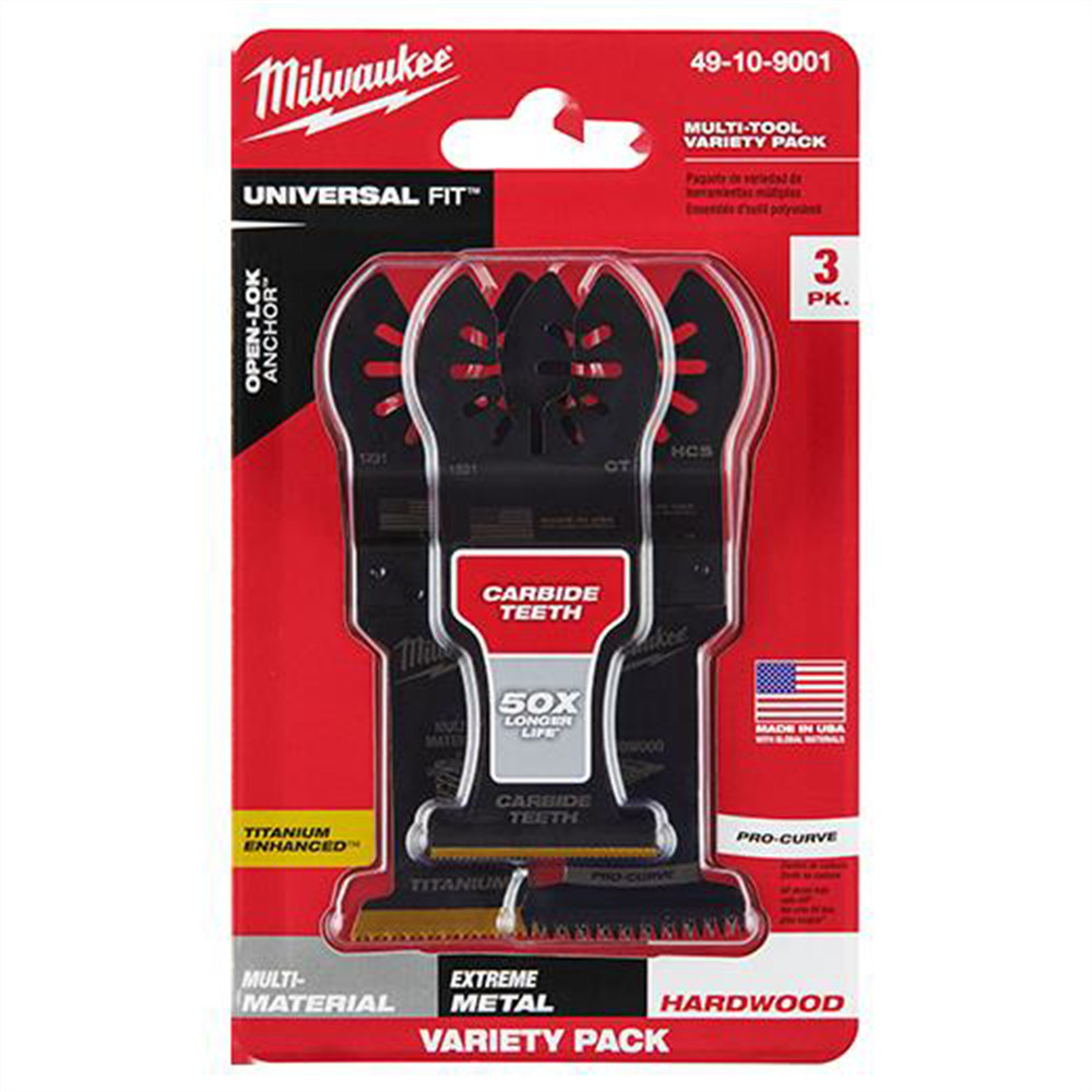 Milwaukee Tool OPEN-LOK All-Purpose Multi-Tool Blade Variety Pack 3PC