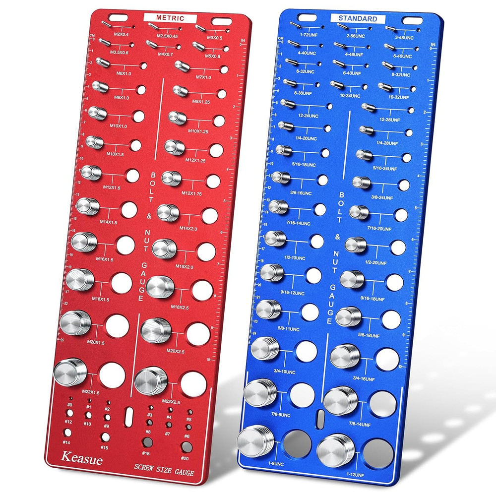 76Pcs Thread Checker, Upgrade Nut and Bolt Thread Checker 34 Standard and 26 Met