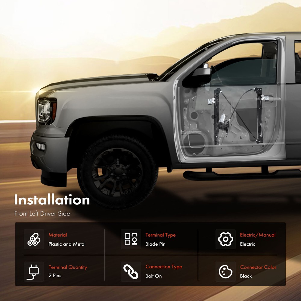 Power Window Regulator W/ Motor for BMW E53 X5 2000-2006 Front Left Driver Side