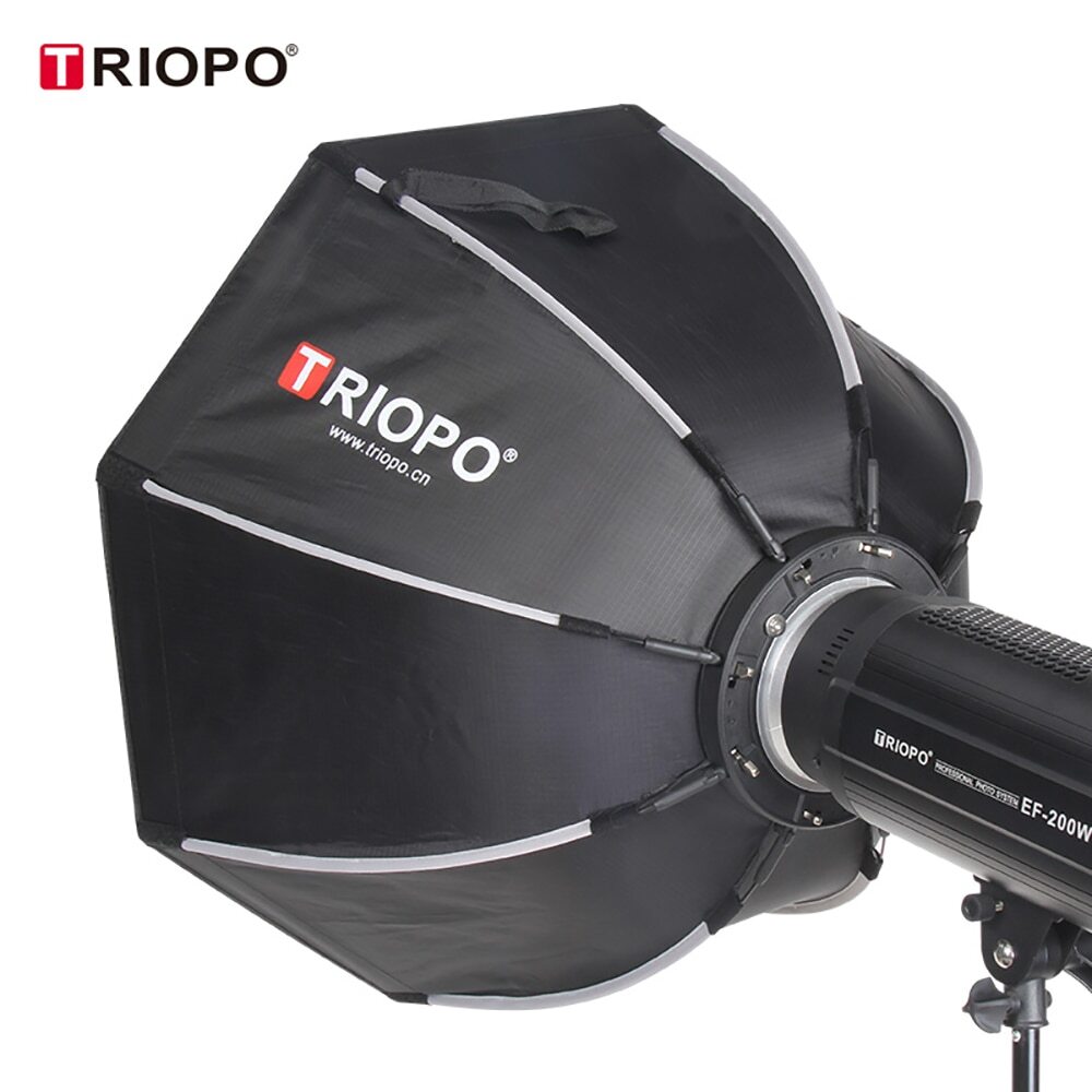 Triopo Softbox K2-65cm Bowens Mount Speedlite Portable Octagon Softbox + Grid