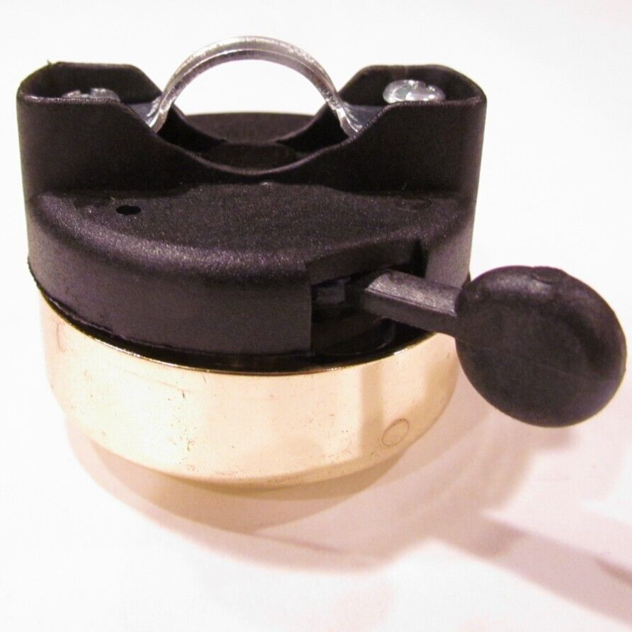 Four Leaf Clover Bicycle Warning Bell Shiny Gold Color