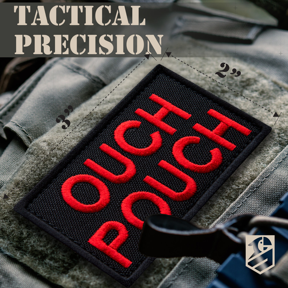 2Pcs Ouch Pouch Patch, Embroidered Medical Ems First Aid Patch