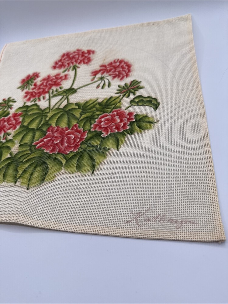 Hydrangea Bloom Needlepoint 14" Count Mesh by Kathryn 14" Rd Design Pillow