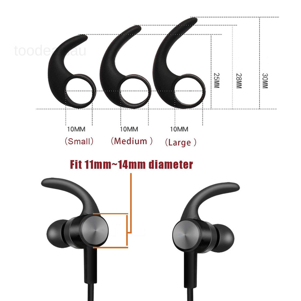 3 Pairs (LMS) Silicone Earbuds Tips Replacement Eartips 3 medium, 3Black-3LMS