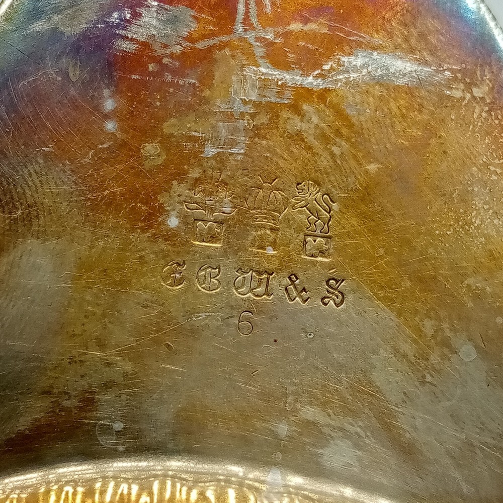 Vintage EBW & S Silverplate Shell Scallop Dish