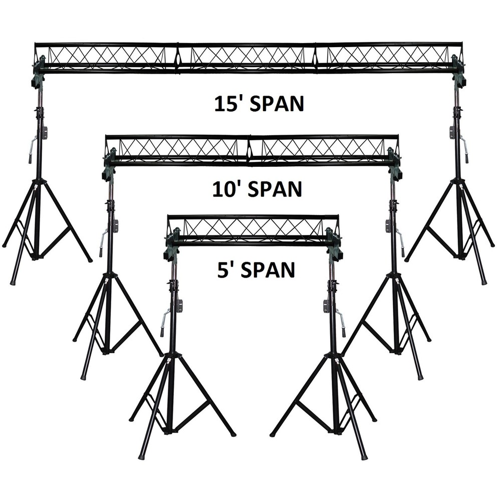 15' Wide Crank Triangular Trussing Mobile DJ Lighting Truss System Triangle