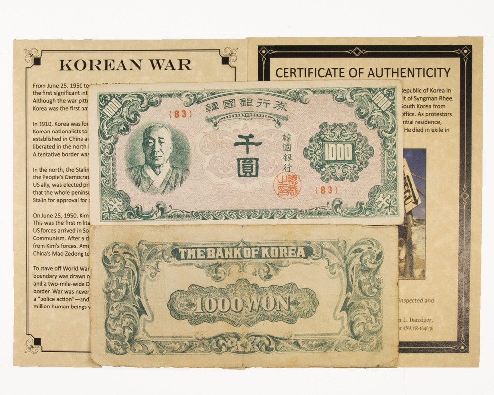 Korean War Banknote Album ED
