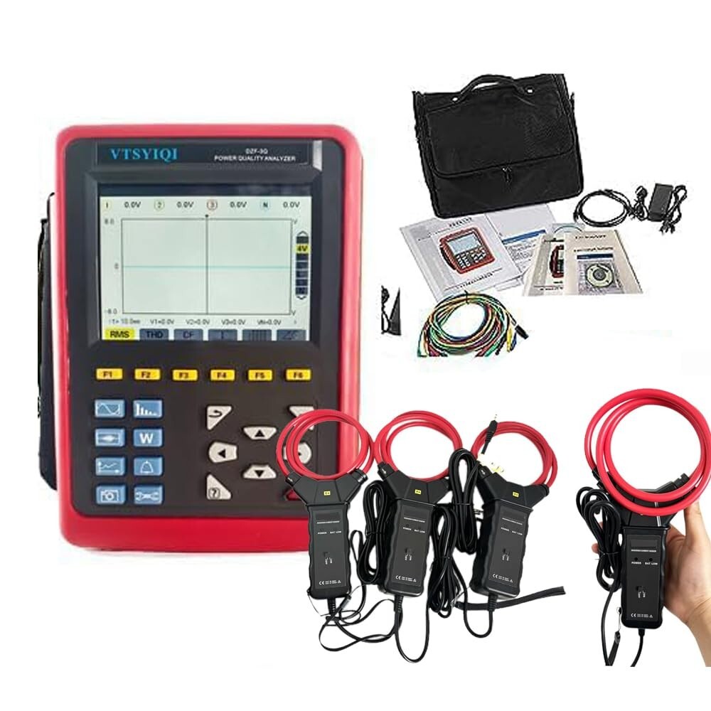 3 Phase Power Quality Analyzer Meter with Current Clamp 10A~6000A CT Size Ф300mm