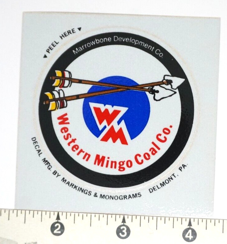 Coal Mining Sticker Western Mingo Coal Co Marrowbone Development Co Arrows