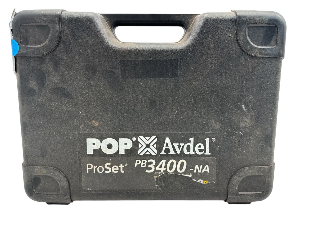 POP Avdel ProSet PB3400-NA Rivet Tool Case & Tool ONLY Used3