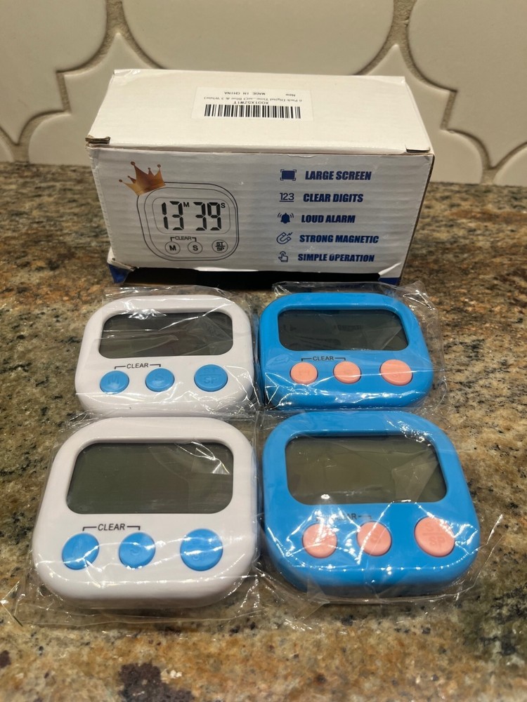 4-Piece Multi-Function Electronic Timer, Learning Management, Suitable for Kitch