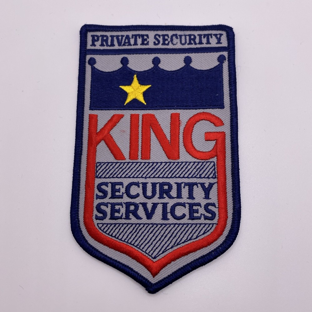 King Security Services, Private Security, Embroidered Patch Crest Emblem