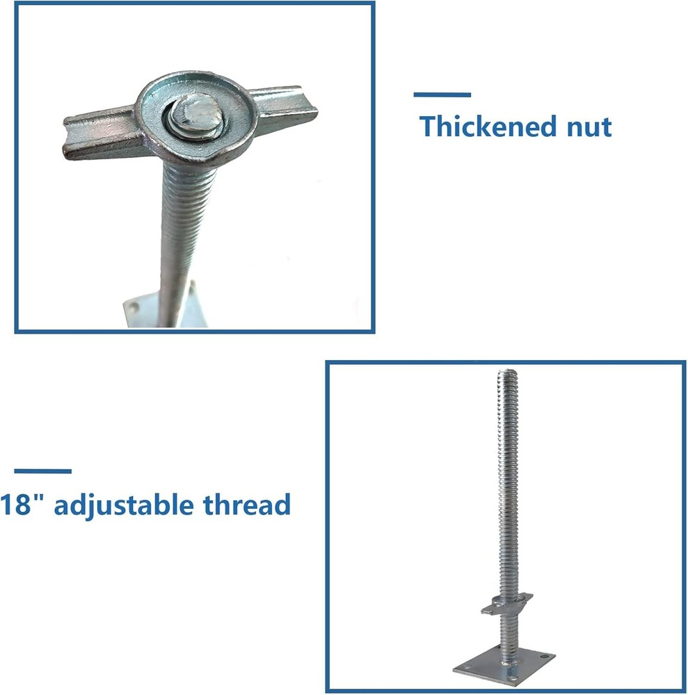 Durable Leveling Jacks for Baker-Style Scaffolds