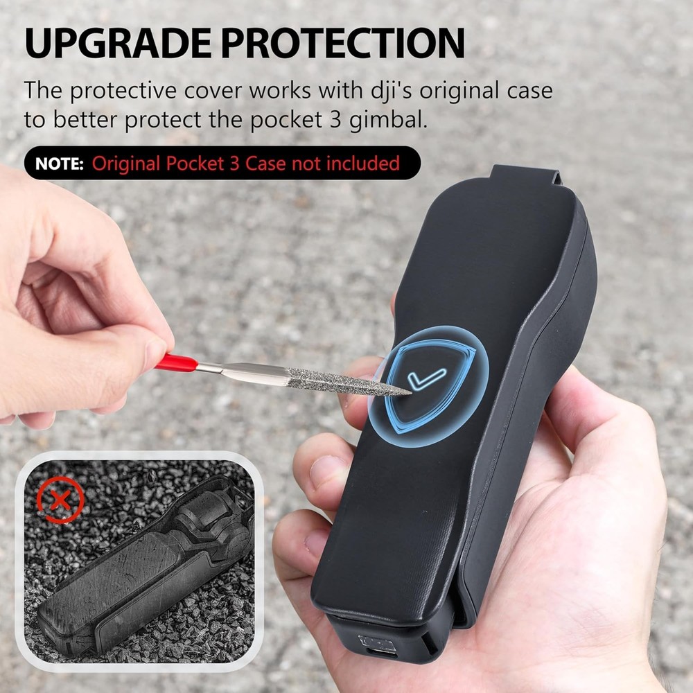 For DJI Osmo Pocket 3 Hard Protective Case Shockproof Handheld Cover with Strap