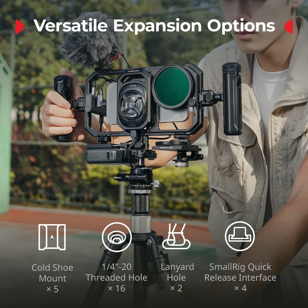 SmallRig Universal Hyper Chill Cooling Phone Cage for iPhone 16/15 forAndroid