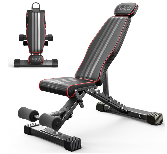 Yoleo Adjustable Weight Bench 660LB Foldable Workout Bench