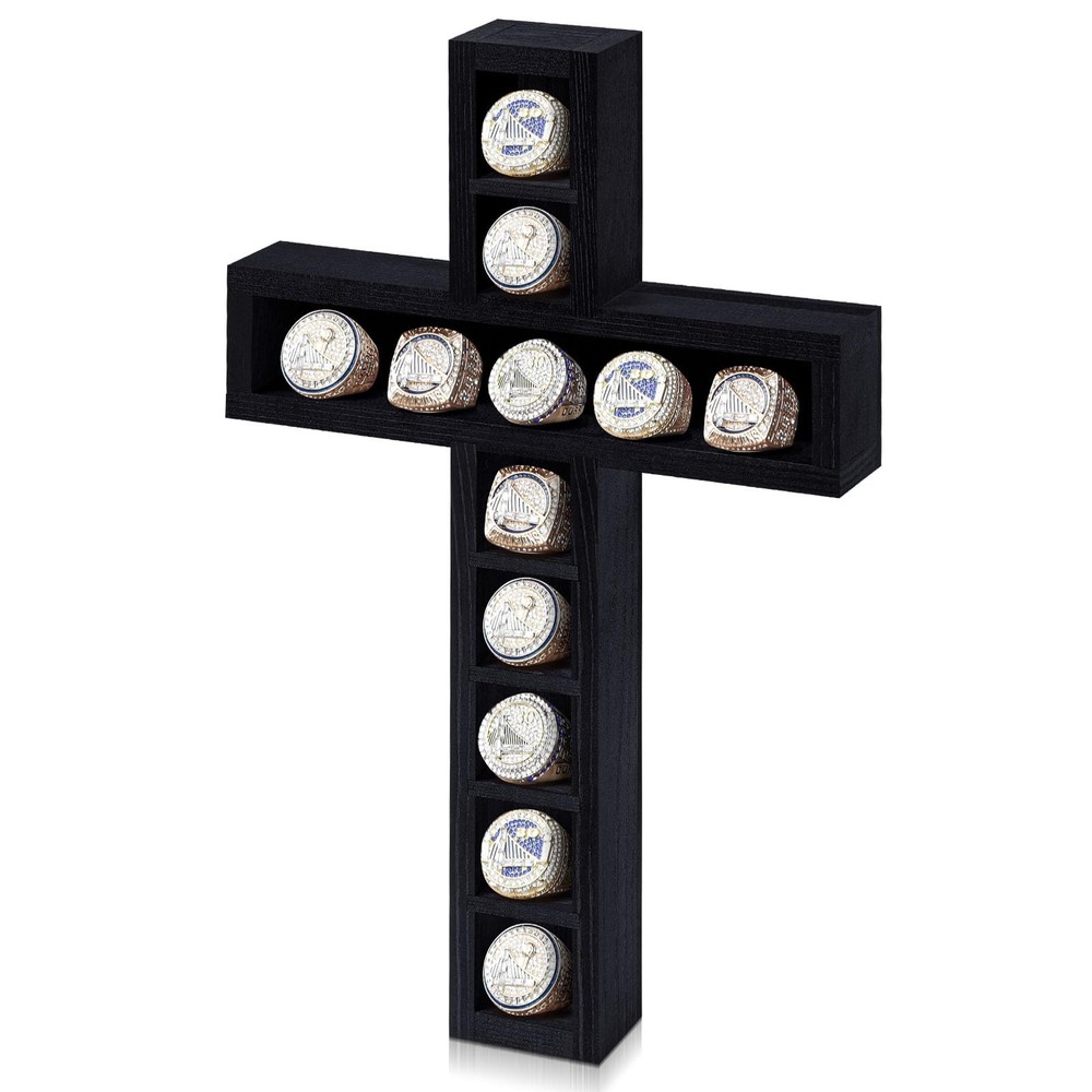 Baseball Ring Holder Display Case 12 Posts Softball Championship Ring Holder ...