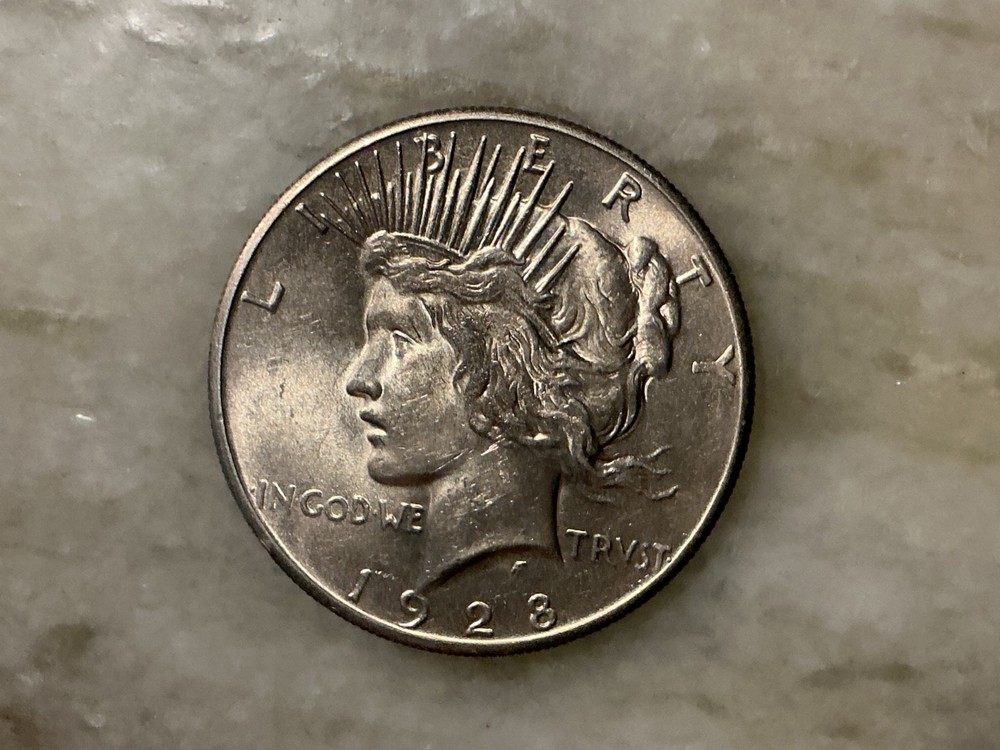 1928 Silver Peace Dollar BU