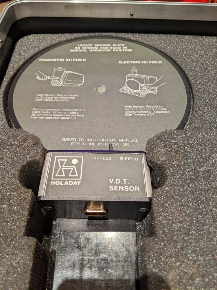 Holaday HI-3600 + 3602 Survey Meter with ELF Sensor VDT Sensor w/ Case