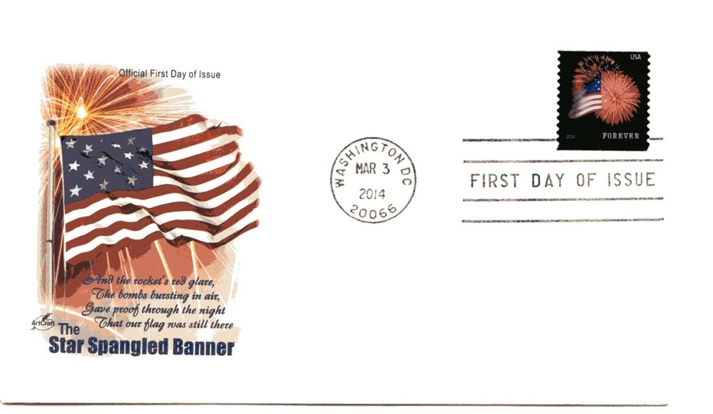 4868, Star Spangled Banner, SSP coil, Artcraft FDC