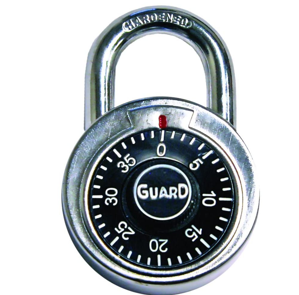 4 - Guard Security 1500 Combination Padlock 2" Chrome