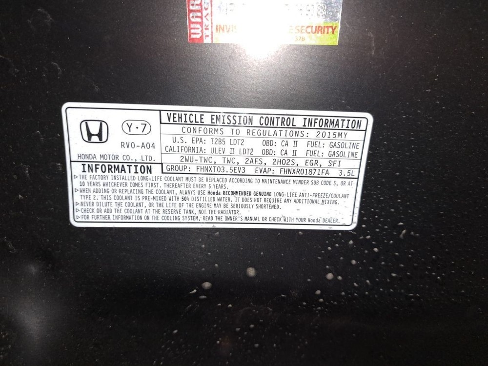 2015 Odyssey Upper Display Screen Sku#4239896