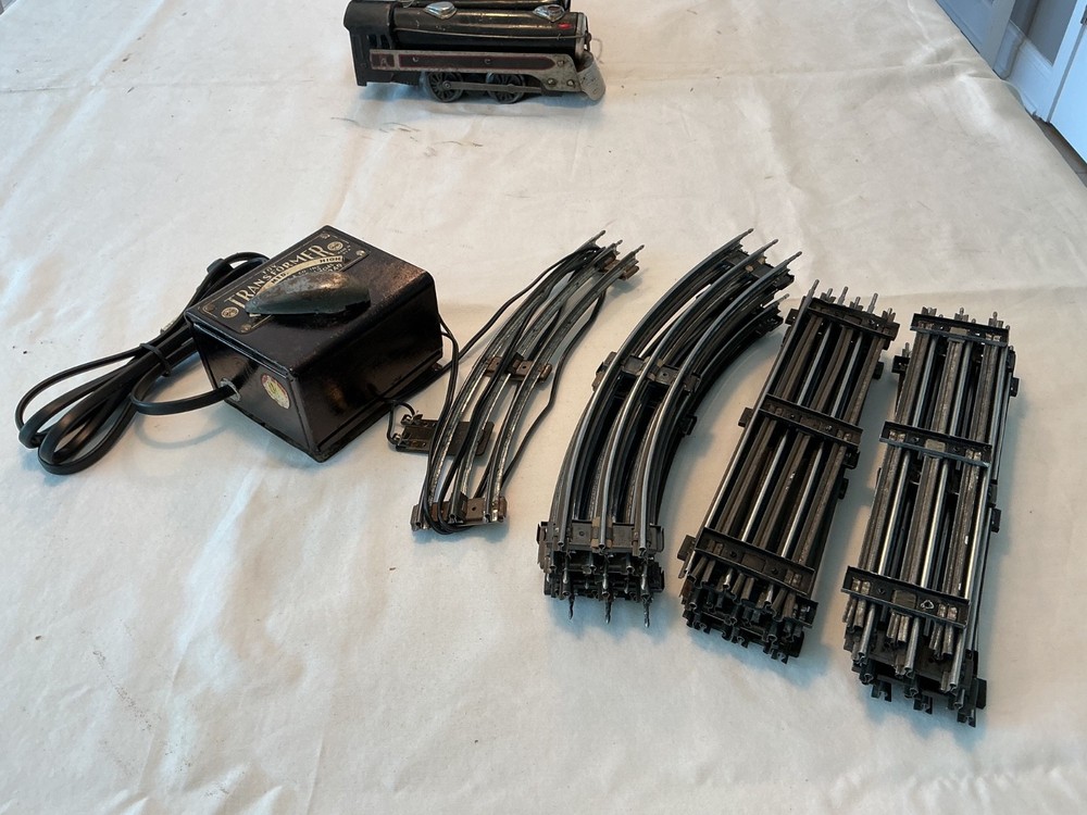MARX Postwar Steam Engine Set w. Transformer Tracks Freight Car Set 0 scale