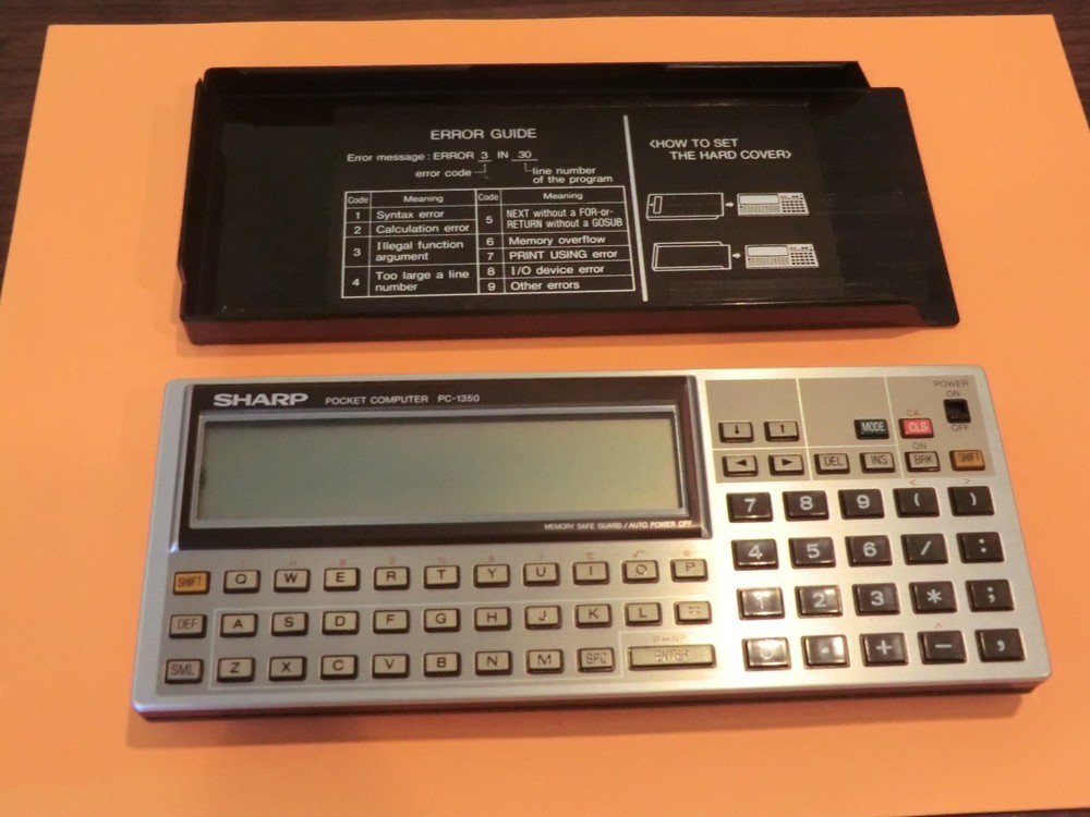 VINTAGE Sharp PC-1350 BASIC Pocket Computer w/8K RAM Card