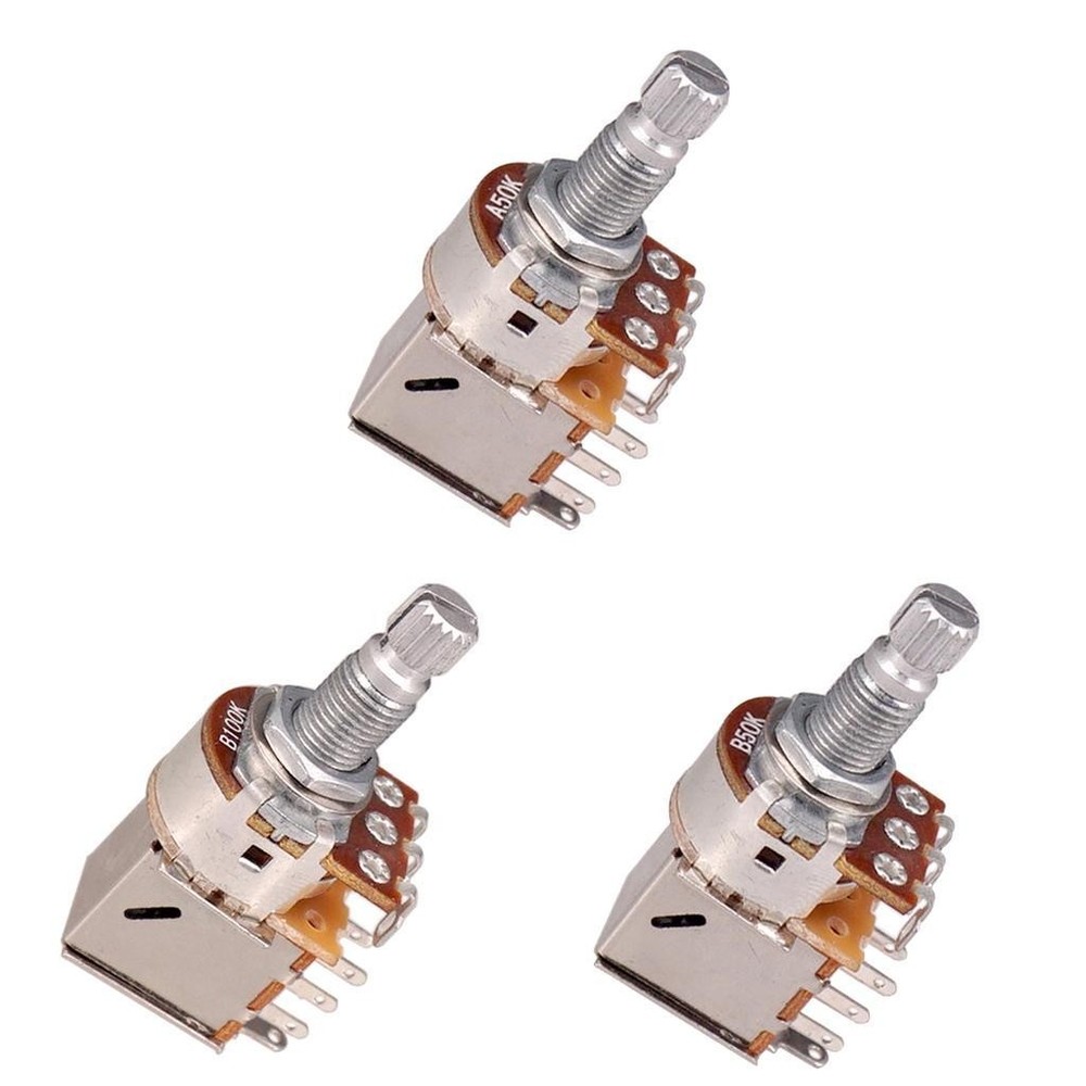 2 pieces original A50K/B50K/B100K push/pull pot split shaft guitar