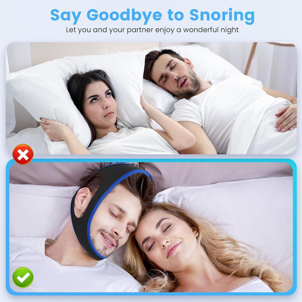 Snoring Chin Strap Comfortable Universal Snoring Devices Adjustable Effective St