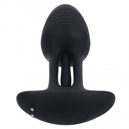 Playboy Pleasure Rim Shot Remote Controlled Vibrating Butt Plug with Flapper