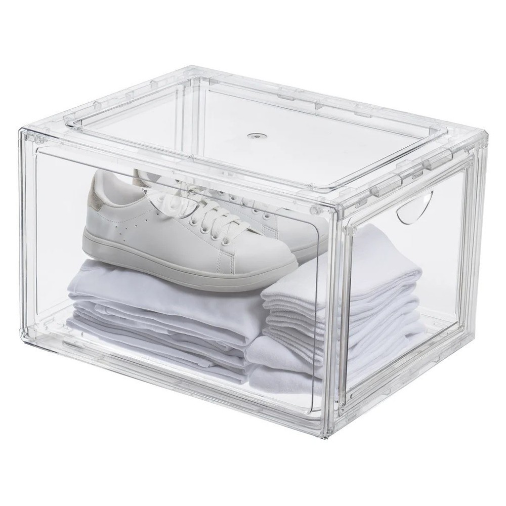 stackable shoe box organizer 4 pack