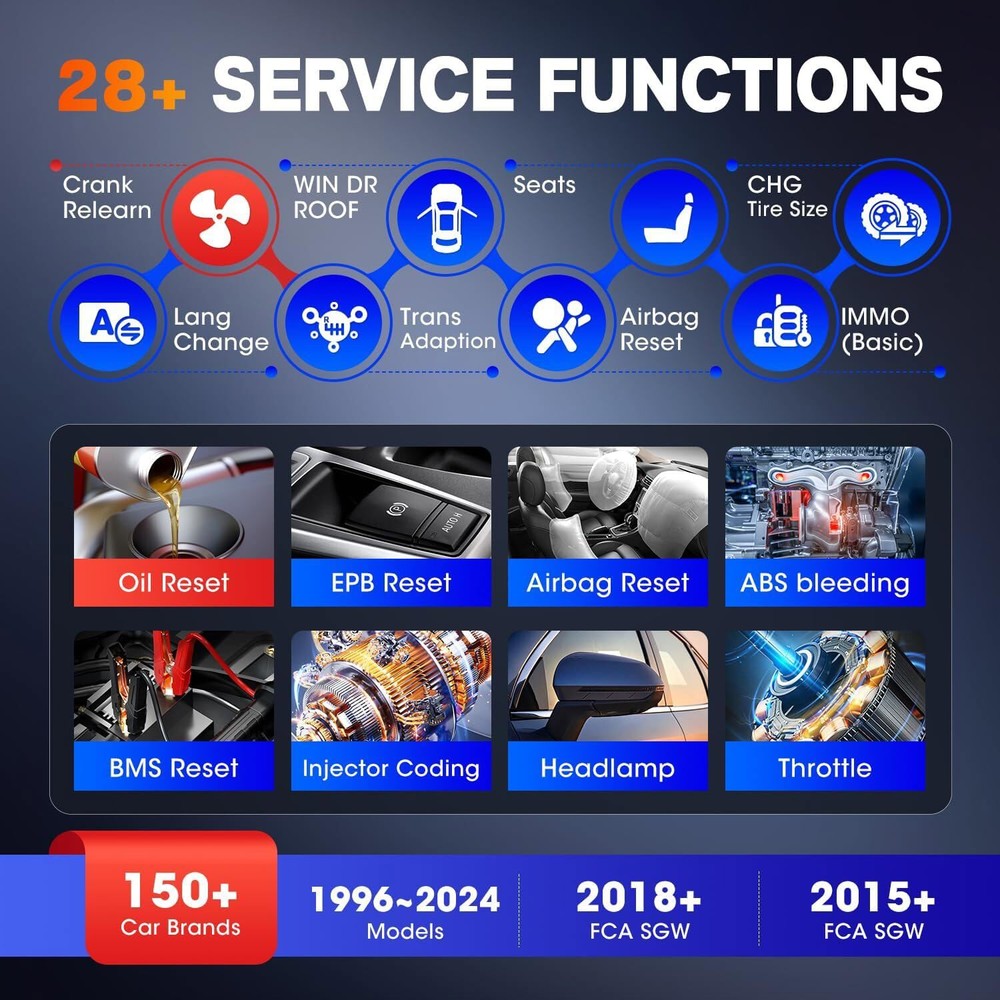 Autel Scanner MaxiCOM MK808BT PRO Android 11 Bi-Directional Control Scan Tool